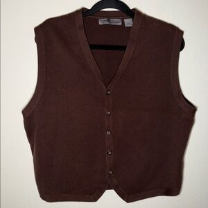Vintage Le Collezioni Structure Brown Sweater Vest